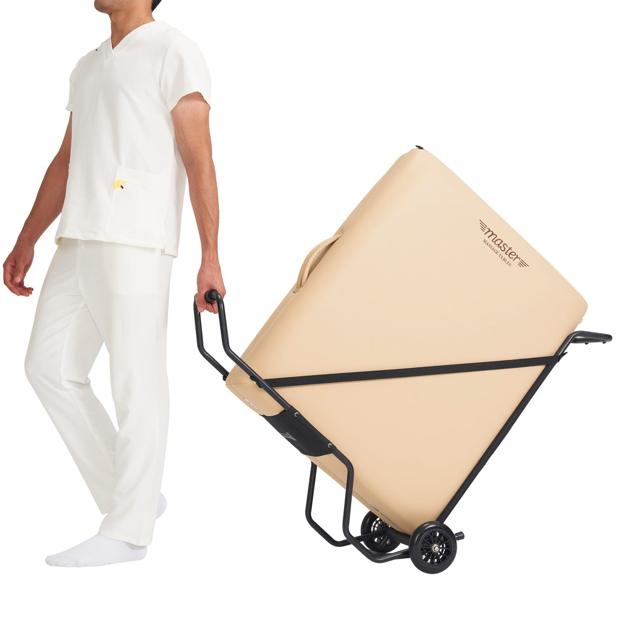 Master Massage - Universal Foldable Massage Table Cart for Portable Massage Beds- Lightweight Massage Table Folding Travel Skate with Large Rubber Wheels Fits Most Brands & Sizes