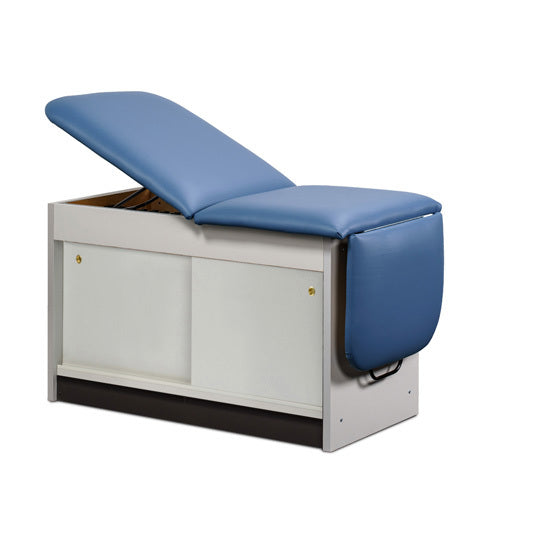 Clinton Industries - 91004-27 Cabinet Exam Table w/ Adjustable Back, Drop Section & Sliding Doors. Space Saver - Clinton Industries product image