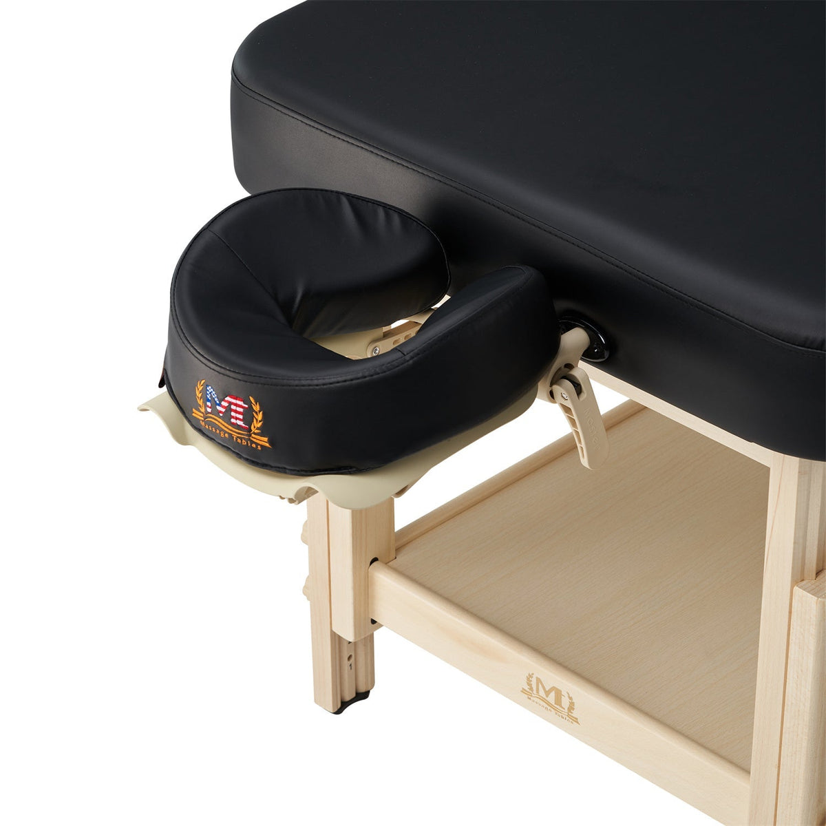 Master Massage - 30" Harvey Comfort™  Stationary Salon Massage Tables (Black) with Ambient Light System