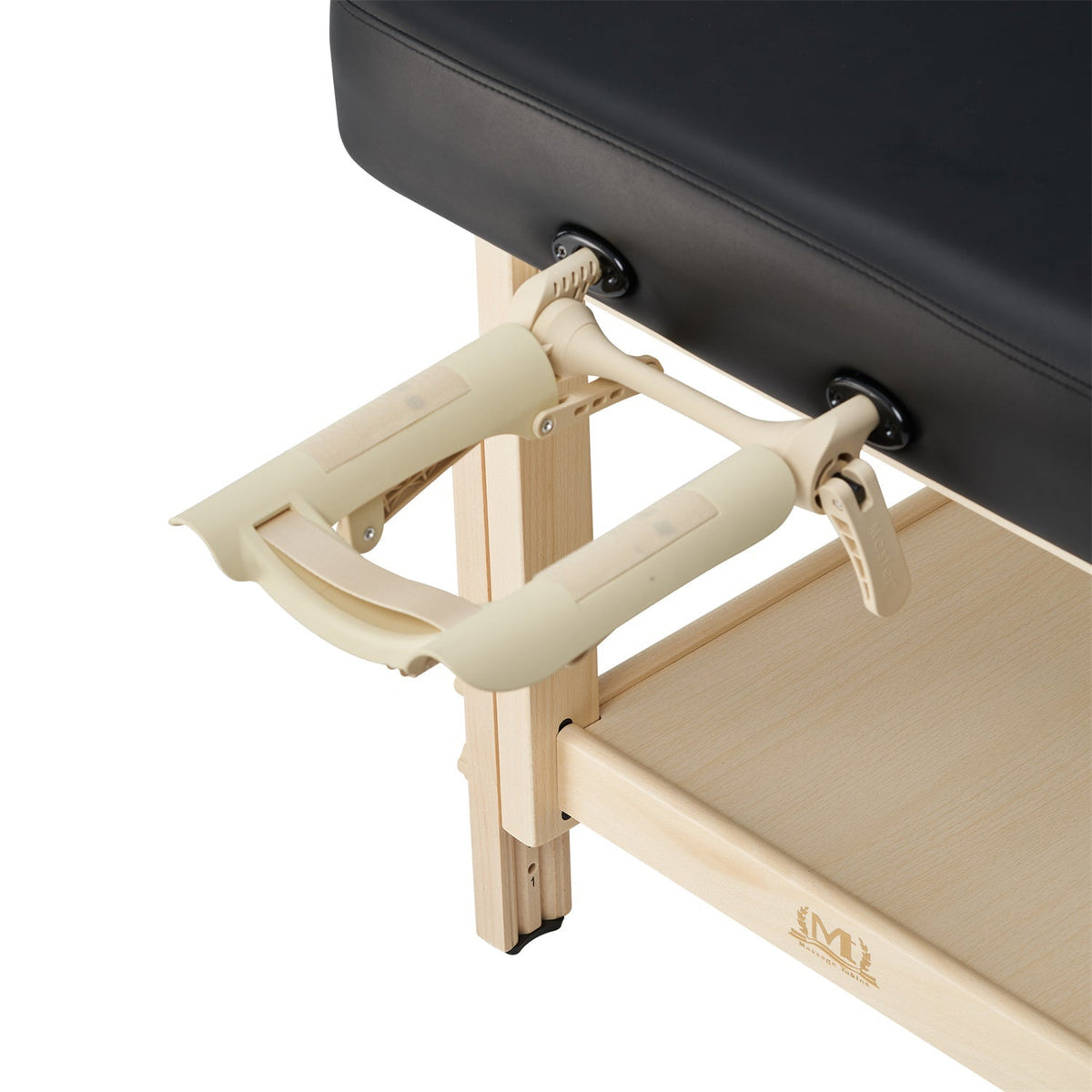 Master Massage - 30" Harvey Comfort™  Stationary Salon Massage Tables (Black) with Ambient Light System