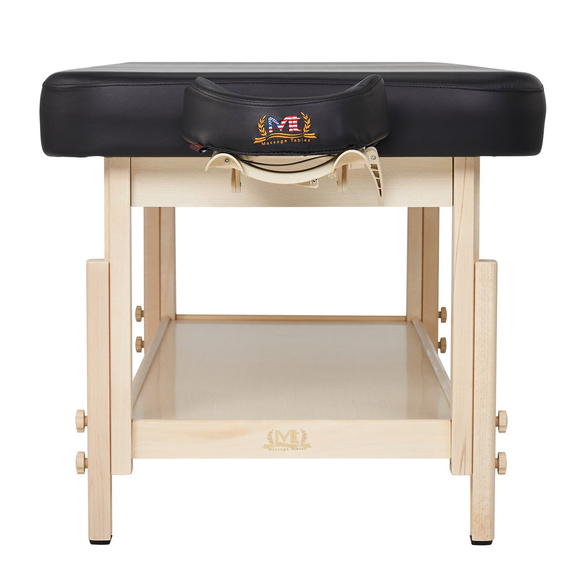 Master Massage - 30" Harvey Comfort™  Stationary Salon Massage Tables (Black) with Ambient Light System