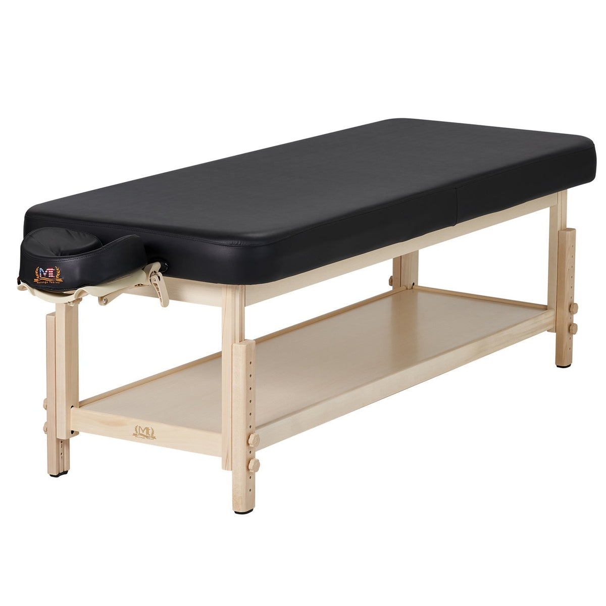 Master Massage - 30" Harvey Comfort™  Stationary Salon Massage Tables (Black) with Ambient Light System