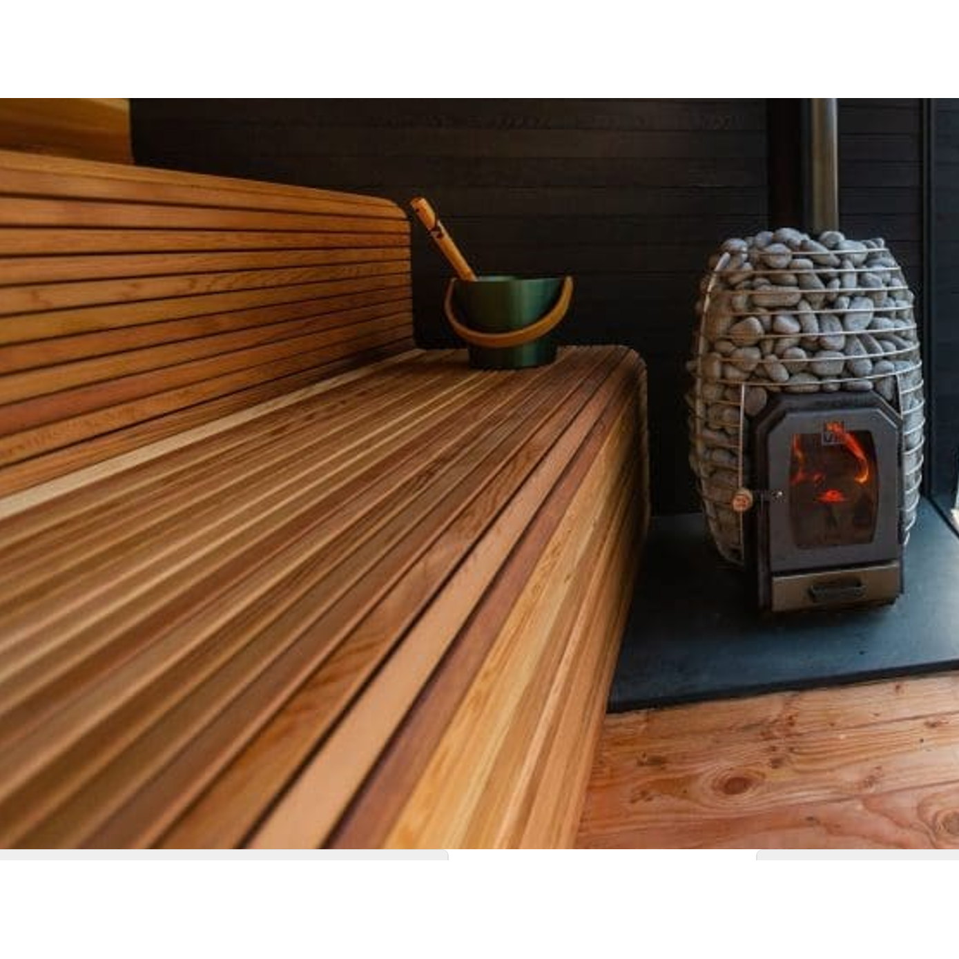 Slatted Sauna Bench SOLD per LN FT by Touch America
