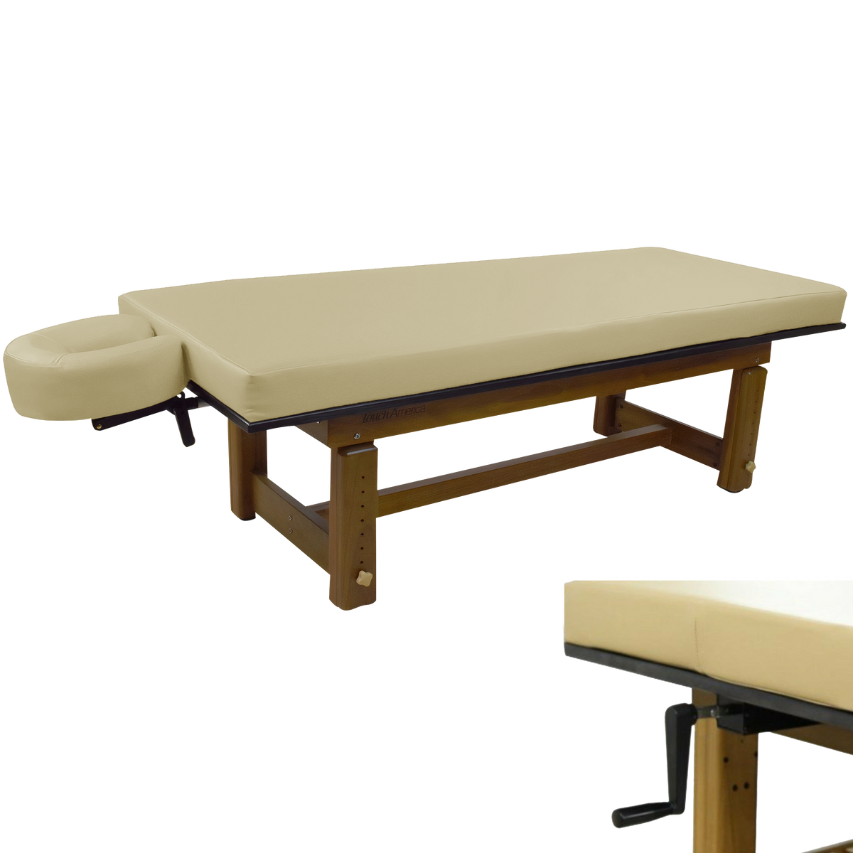 Solterra Indoor/Outdoor Solid Teak Spa and Massage Table by Touch America