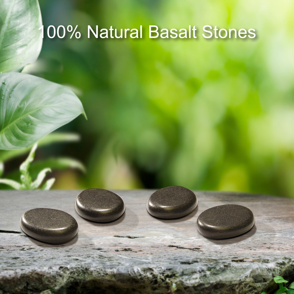 Master Massage - Basalt Hot Stone Toe Set 8 Piece Pack (1.5 ” x 1” X0.3")