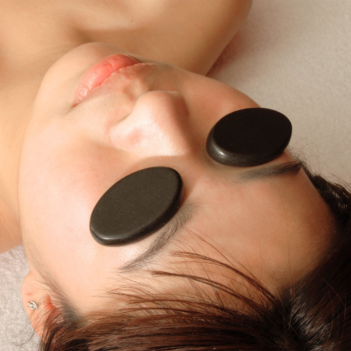 Master Massage - Basalt Hot Stone Toe Set 8 Piece Pack (1.5 ” x 1” X0.3")