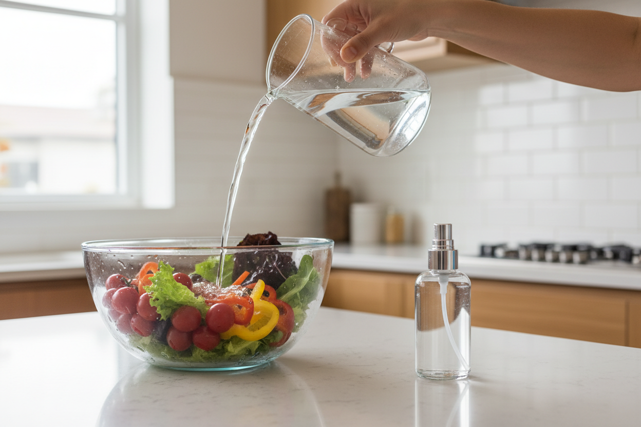 Looks good, but make the spray bottle a small clear one (more sheek)