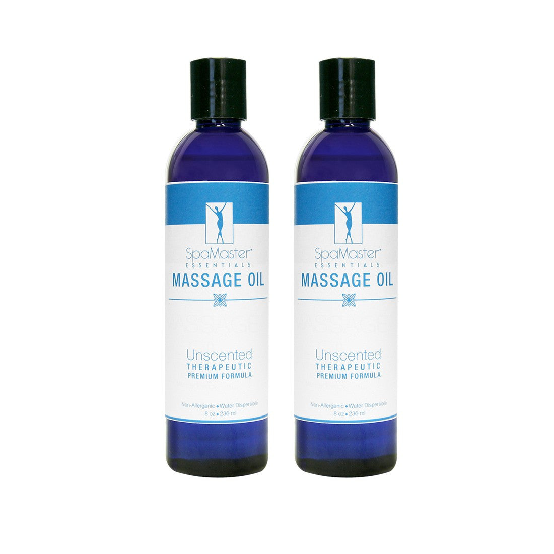 Master Massage - Organic & Unscented Water-Soluble Blend Massage Oil - 2 pack