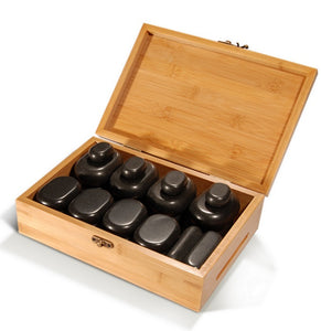 MT Massage -  28pcs set Hot stone Basalt Rocks Therapy Pain Relief - Superb Massage Tables