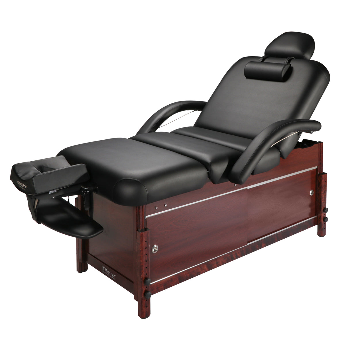 Master Massage - Cabrillo Pneumatic Tilt Salon Spa Massage Table with Cabinet - Superb Massage Tables