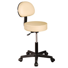 MT Massage - Pneumatic Rolling Massage Stool with Back Rest - Superb Massage Tables