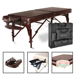 Master Massage - Carlyle Portable Massage Table Package with Memory Foam 31" - Superb Massage Tables