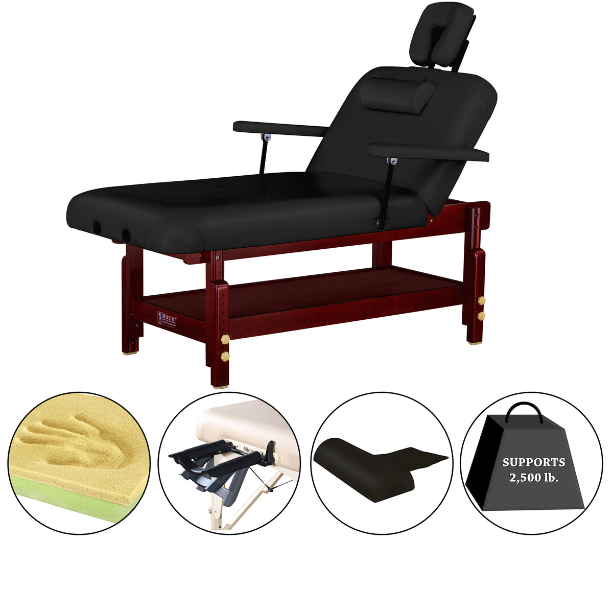 Master Massage - Montclair Stationary Salon Top Massage Table - Superb Massage Tables