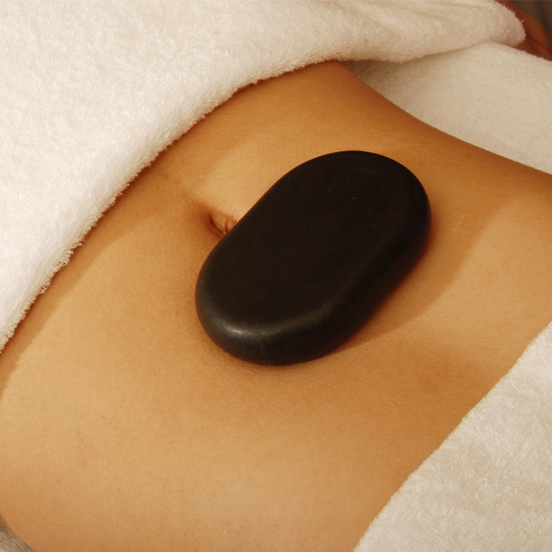 MT Massage -  Extra Large Flat Ovular Basalt Massage Hot Stone 4 piece Pack - Superb Massage Tables