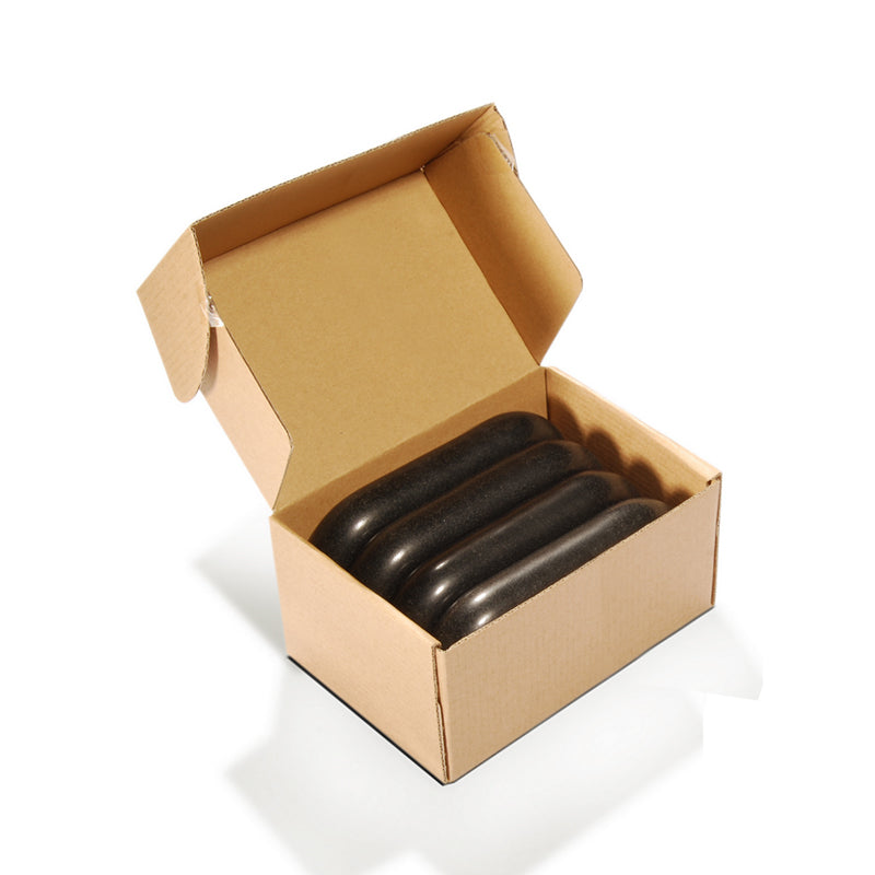 MT Massage -  Extra Large Flat Ovular Basalt Hot Massage Stone 4 piece Pack - Superb Massage Tables